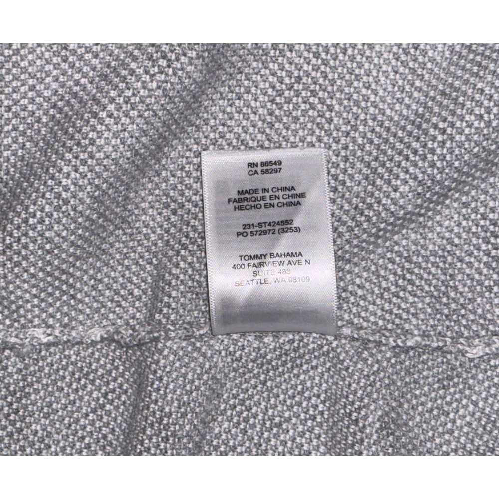 Tommy Bahama IslandZone Full Zip Knit Sweater Mens XXL Gray - Picture 4 of 8